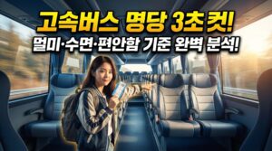 고속버스 표 좌석 선택 기준 총정리(멀미·수면·편한 자리)