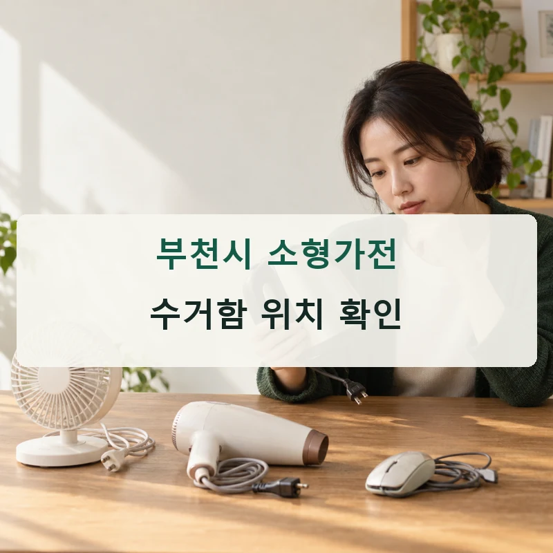 경기도 부천시 소형가전 배출 안내 AI 제작 설명 이미지