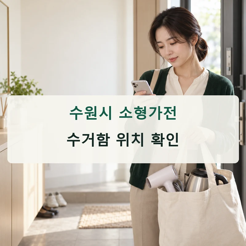 경기도 수원시 소형가전 배출 안내 AI 제작 설명 이미지