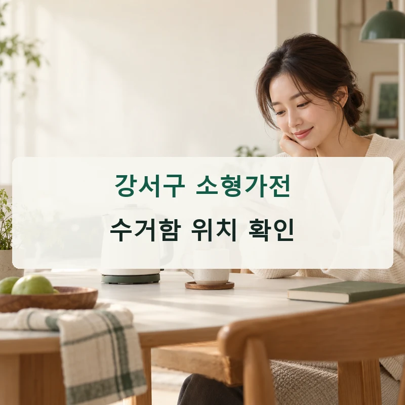 서울특별시 강서구 소형가전 배출 안내 AI 제작 설명 이미지