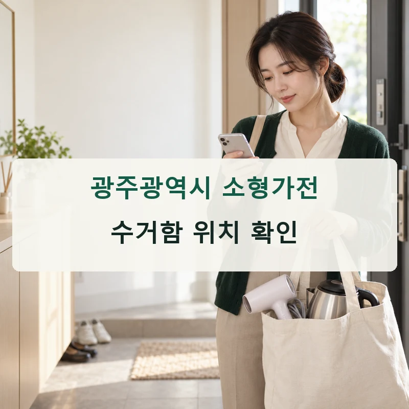 광주광역시 소형가전 배출 안내 AI 제작 설명 이미지